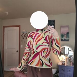 Colorful Cashmere Zip-Up Jacket - Richard Grand